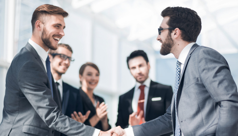 Growth with stacked coins illustration